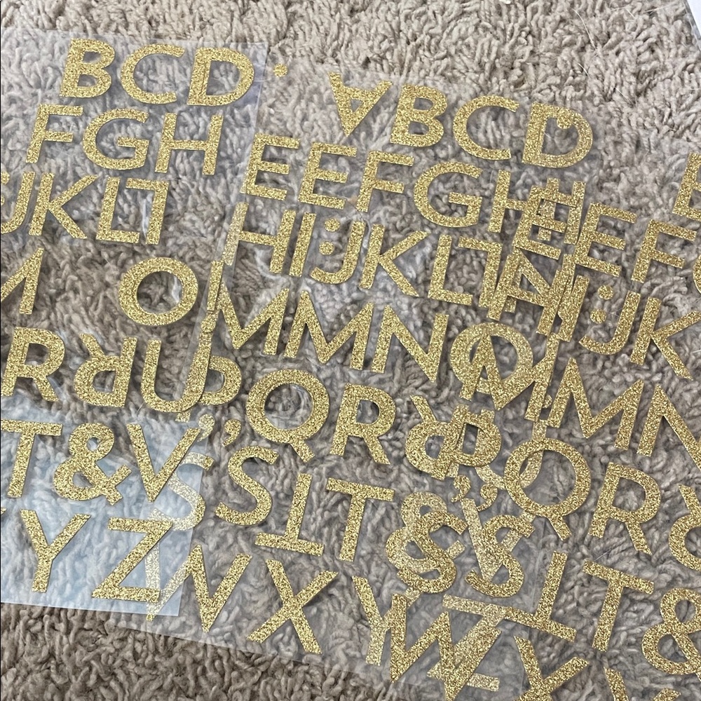 Recollections Gold Glitter Alphabet Stickers